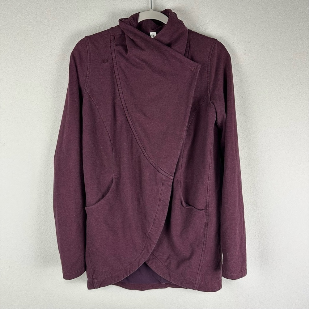 Lululemon Heathered Bordeaux Drama Purple Maroon That’s A Wrap Snap Jacket 6